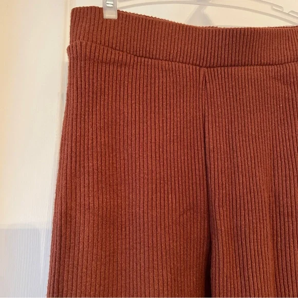 Brown ribbed leggings - Picture 3 of 6